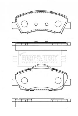 BORG & BECK Комплект тормозных колодок, дисковый тормоз BBP2442
